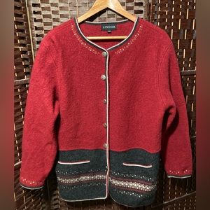 Lindor marled wool cardigan vintage